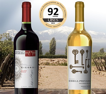 Bodega Privada y Ricordi obtuvieron medallas en VINUS 2021 