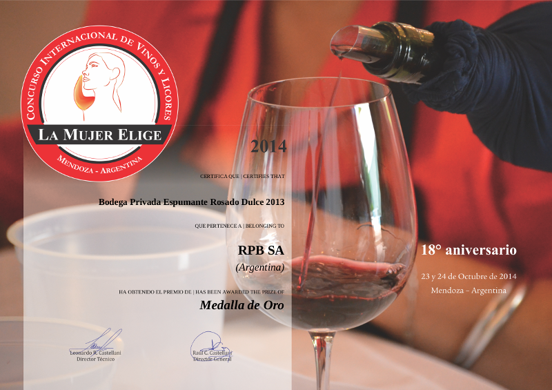  Bodega Privada Espumante Rosado Dulce 2013