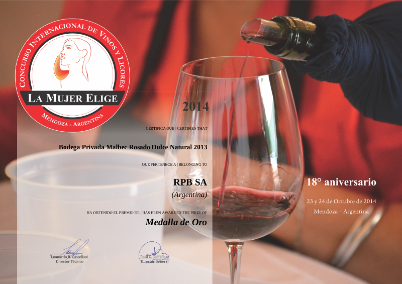  Bodega Privada Malbec R. Dulce Natural 2013