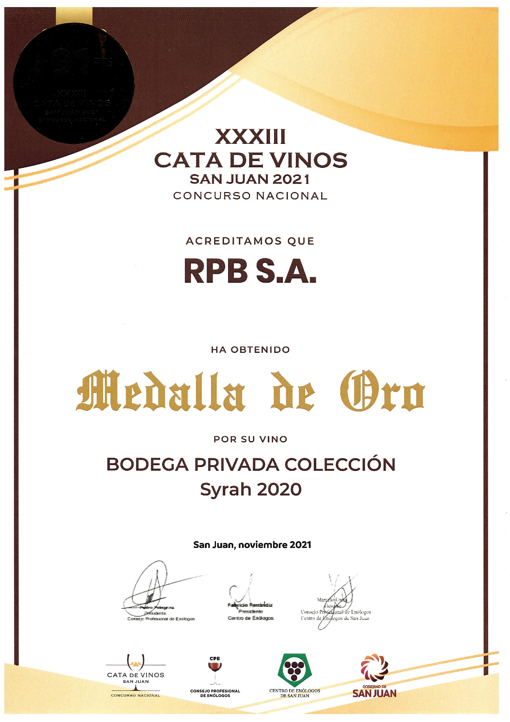 Bodega Privada Colección Syrah 2020